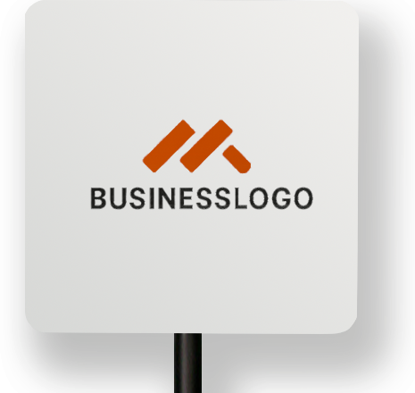 Fotobox mit individuellem Rückseitenlogo